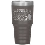 Veteran Grandpa Gift for Grandfather Tumbler Tumblers dad, family- Nichefamily.com