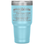 I Am A Lucky Dad I Have Stubborn Daughter Father's Day Tumbler Tumblers dad, family- Nichefamily.com