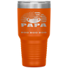 Papa Shark American Flag Fathers Day 4Th Of July Tumbler Tumblers dad, family- Nichefamily.com