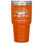 Papa Shark American Flag Fathers Day 4Th Of July Tumbler Tumblers dad, family- Nichefamily.com