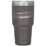 Autistic Autism Awareness Warrior Grandpa Papa Tumbler Tumblers dad, family- Nichefamily.com