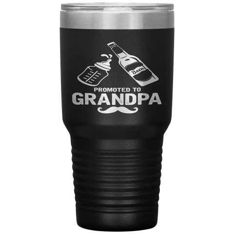 Grandpa Gifts First Time Dad Promoted to Grandpa Tumbler Tumblers dad, family- Nichefamily.com