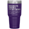 Grandpa Know Everything - Grandpa Gift Tumbler Tumblers dad, family- Nichefamily.com