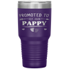 Promoted To Pappy Est.2020 Father's Day Mother's Day Tumbler Tumblers dad, family- Nichefamily.com