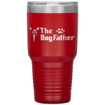 The Dogfather Boston Terrier Dog Dad Father's Day Tumbler Tumblers dad, family- Nichefamily.com