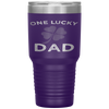 One Lucky Dad - St Patricks Day Retro Father Gift Tumbler Tumblers dad, family- Nichefamily.com