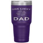 One Lucky Dad - St Patricks Day Retro Father Gift Tumbler Tumblers dad, family- Nichefamily.com