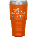 Mermaid Grandpa Funny Grandfather Family Matching Birthday Tumbler Tumblers dad, family- Nichefamily.com