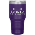 Funny Father's Day - Dad of 2 Boys Gift Idea Tumbler Tumblers dad, family- Nichefamily.com