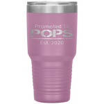 Promoted To Pops Est. 2020 - New Grandpa Baby Announcement Tumbler Tumblers dad, family- Nichefamily.com