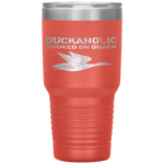 Duckaholic Hooked On Quack Father's Day Gifts Hunter Tumbler Tumblers dad, family- Nichefamily.com