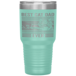 Vintage Best Cat Dad Ever Bump Fist Father's Day Gifts Tumbler Tumblers dad, family- Nichefamily.com