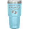 Vintage Promoted to Grandpa 2020 Soon to be Papa Baby Feet Tumbler Tumblers dad, family- Nichefamily.com