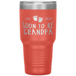 Soon To Be Grandpa Est 2020 Foot Print Family Pregnancy Gift Tumbler Tumblers dad, family- Nichefamily.com