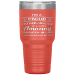 Funny Proud Father in Law Dad Fathers Day Gift Ideas Tumbler Tumblers dad, family- Nichefamily.com