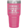 Double Blessed Grandpa Of Twins Grandfather Gift Tumbler Tumblers dad, family- Nichefamily.com