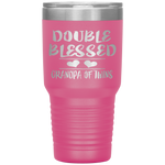 Double Blessed Grandpa Of Twins Grandfather Gift Tumbler Tumblers dad, family- Nichefamily.com