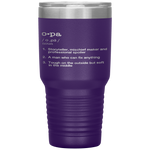 Opa Definition - Father's Day Present Gift Tumbler Tumblers dad, family- Nichefamily.com