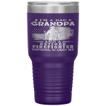 I'm Dad Grandpa Retired Firefighter Nothing Scares Me Tumbler Tumblers dad, family- Nichefamily.com