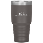 Father's Day Fishing Gift Heartbeat Fisherman Grandpa Tumbler Tumblers dad, family- Nichefamily.com