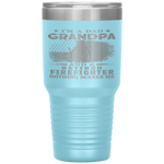 I'm Dad Grandpa Retired Firefighter Nothing Scares Me Tumbler Tumblers dad, family- Nichefamily.com