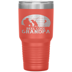 Reel Cool Grandpa Fishing Father's Day Grandpa Gift Tumbler Tumblers dad, family- Nichefamily.com