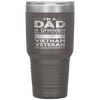 Dad Grandpa Vietnam Veteran Vintage Gift Tumbler Tumblers dad, family- Nichefamily.com