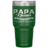 Papa Knows Everything 60th Gift Funny Father's Day Tumbler Tumblers dad, family- Nichefamily.com