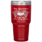 My Grandpa Is Guardian Angel He Watches Over Back Tumbler Tumblers dad, family- Nichefamily.com