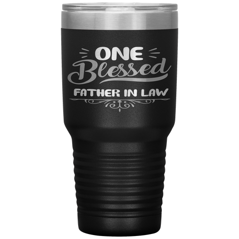 Autumn Fall One Blessed Father in law Thanksgiving Day Gift Tumbler Tumblers dad, family- Nichefamily.com