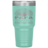 Papa Shark American Flag Fathers Day 4Th Of July Tumbler Tumblers dad, family- Nichefamily.com