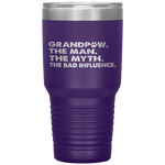 GrandPaw the man the myth te influence gift grandpa Tumbler Tumblers dad, family- Nichefamily.com