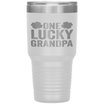 One Lucky Grandpa Clover Men St Patricks Day Grandfather Tumbler Tumblers dad, family- Nichefamily.com