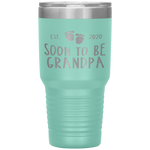 Soon To Be Grandpa Est 2020 Foot Print Family Pregnancy Gift Tumbler Tumblers dad, family- Nichefamily.com