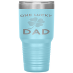 One Lucky Dad - St Patricks Day Retro Father Gift Tumbler Tumblers dad, family- Nichefamily.com