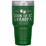 Soon To Be Grandpa Est 2020 Foot Print Family Pregnancy Gift Tumbler Tumblers dad, family- Nichefamily.com