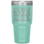 Chihuahua Dad Funny Father's Day Dog Lover Gift Beer Tumbler Tumblers dad, family- Nichefamily.com