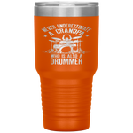 Never Underestimate A Grandpa Who Is Also A Drummer Fun Gift Tumbler Tumblers dad, family- Nichefamily.com