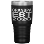 First Time Grandpa 2020 Grandfather Father-in-law Pregnancy Tumbler Tumblers dad, family- Nichefamily.com