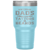 Awesome Dads Have Tattoos And Beards Gift Funny Father's Day Tumbler Tumblers dad, family- Nichefamily.com