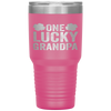 One Lucky Grandpa Clover Men St Patricks Day Grandfather Tumbler Tumblers dad, family- Nichefamily.com