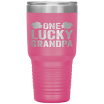 One Lucky Grandpa Clover Men St Patricks Day Grandfather Tumbler Tumblers dad, family- Nichefamily.com