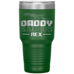 Daddysaurus Rex Father's Day Dinosaur Daddy Funny Tumbler Tumblers dad, family- Nichefamily.com