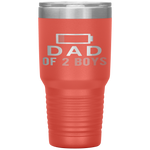 Funny Father's Day - Dad of 2 Boys Gift Idea Tumbler Tumblers dad, family- Nichefamily.com