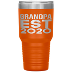 First Time Grandpa 2020 Grandfather Father-in-law Pregnancy Tumbler Tumblers dad, family- Nichefamily.com