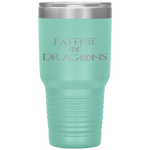 Father of Dragons Fathers Day Best Gift for Dad Tumbler Tumblers dad, family- Nichefamily.com