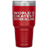 World's Okayest Father-In-Law T-shirt  Father-In-Law Tumblers Tumblers dad, family- Nichefamily.com