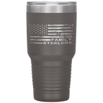 God Family Steelers-Pro Us Flag Father's Day Dad Gift Tumbler Tumblers dad, family- Nichefamily.com