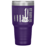 Mens Best Grandpa Ever USA Flag Guitarist Guitar Lovers Gifts Tumbler Tumblers dad, family- Nichefamily.com