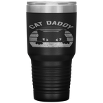 Cat Daddy Men Vintage Retro Black Cats Dad Fathers Day Gift Tumbler Tumblers dad, family- Nichefamily.com